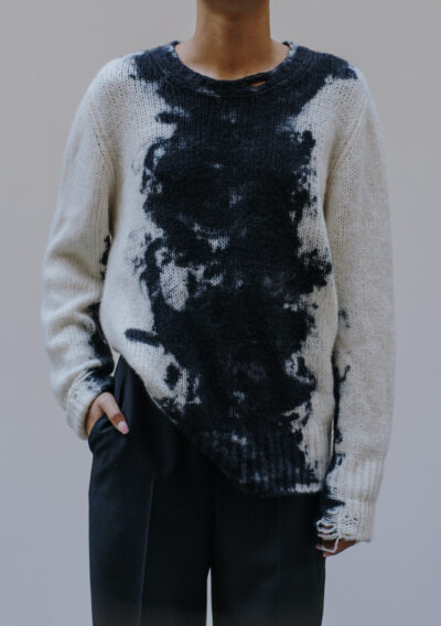 Avant toi chunky knit sweater with tie-dye print- rent and buy secondhand designer items at The Collectives Amsterdam