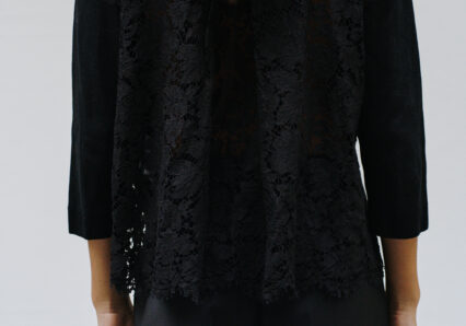 Black knit with lace detail - Valentino - size 38 - black - buy and rent designer clothes and accessories - secondhand and vintage - The Collectives Amsterdam