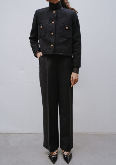 Herman black trousers - size 36 38 40 - The Collectives Amsterdam - rent and buy secondhand and vintage designer clothes