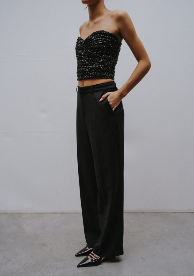 Herman black trousers - size 36 38 40 - The Collectives Amsterdam - rent and buy secondhand and vintage designer clothes