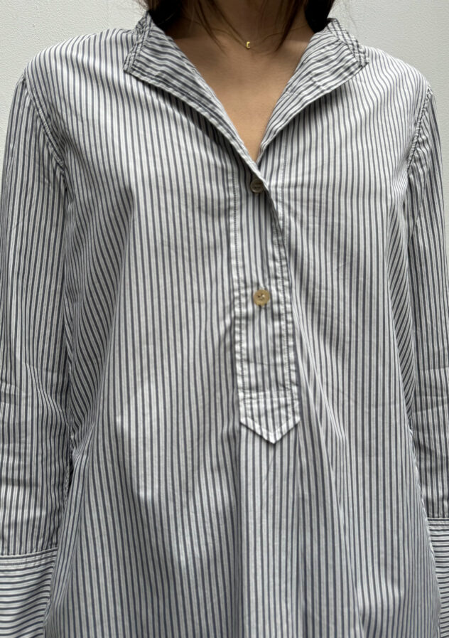 Isabel Marant oversized striped shirt - white grey - size 36 - The Collectives Amsterdam