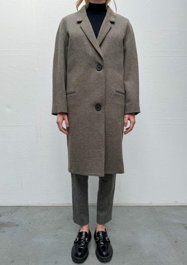 Lemaire mid length coat - brown - size 38 - The Collectives Amsterdam