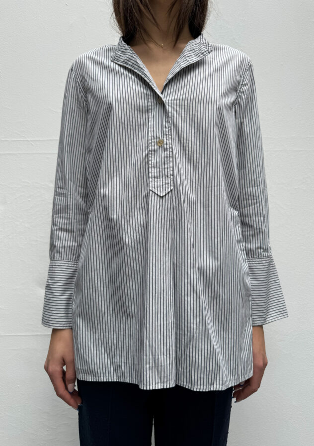 Isabel Marant oversized striped shirt - white grey - size 36 - The Collectives Amsterdam