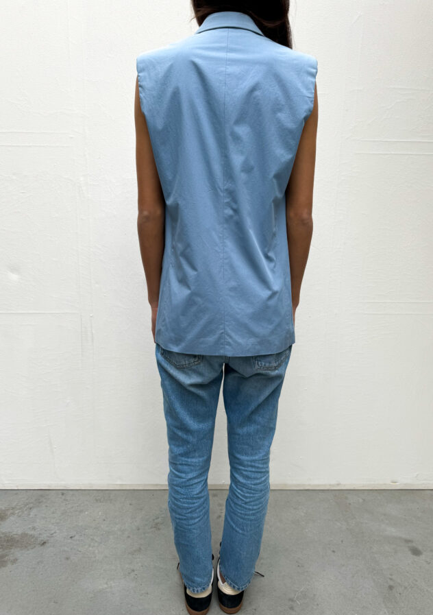 Dries van Noten baby blue gilet blazer - size 42 - available for rent at The Collectives Amsterdam