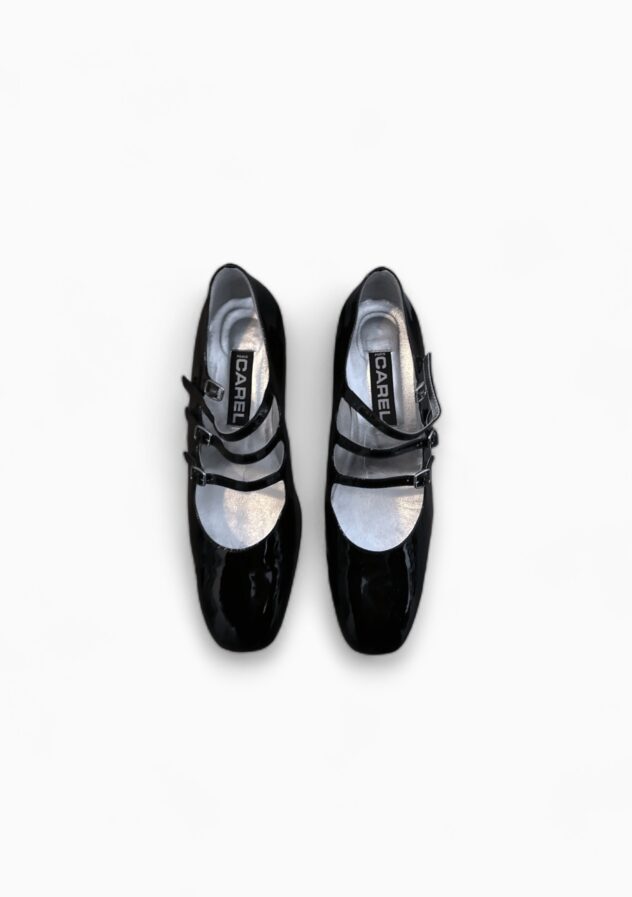 Carel Paris Black Patent Leather Mary Janes - Size 39.5 - The Collectives Amsterdam - rent and buy secondhand and vintage designer clothes