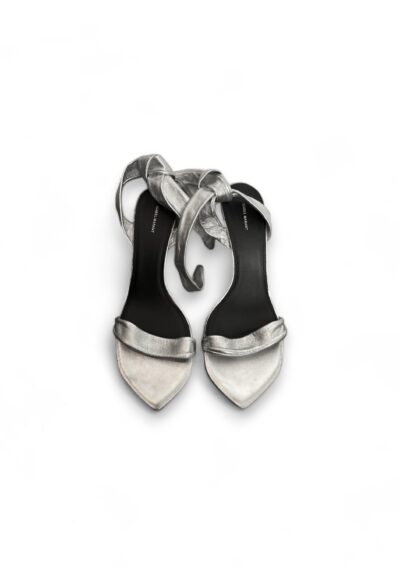 Isabel Marant Silver Leather Sandals - Size 39 - The Collectives Amsterdam - rent and buy secondhand and vintage designer clothes