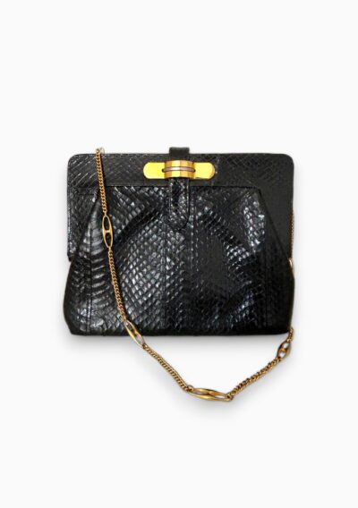 Non Signé Python Clutch - The Collectives Amsterdam - rent and buy secondhand and vintage designer clothes