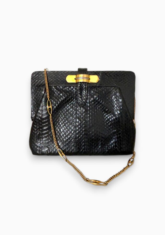 Non Signé Python Clutch - The Collectives Amsterdam - rent and buy secondhand and vintage designer clothes