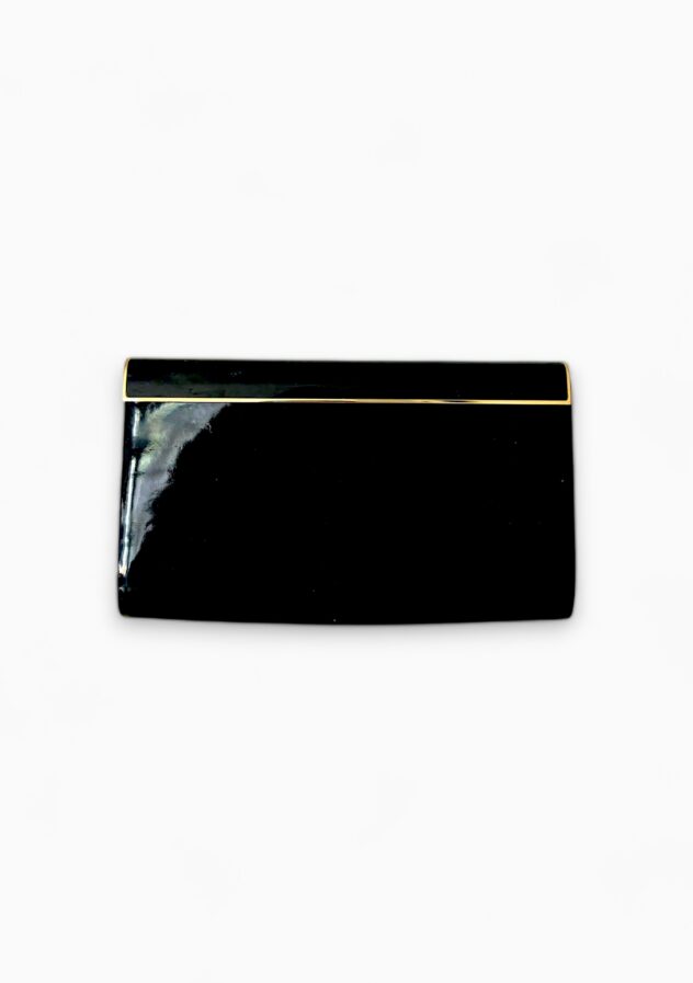 Jimmy Choo Black Patent Leather Frame Clutch - The Collectives Amsterdam - rent and buy secondhand and vintage designer clothes