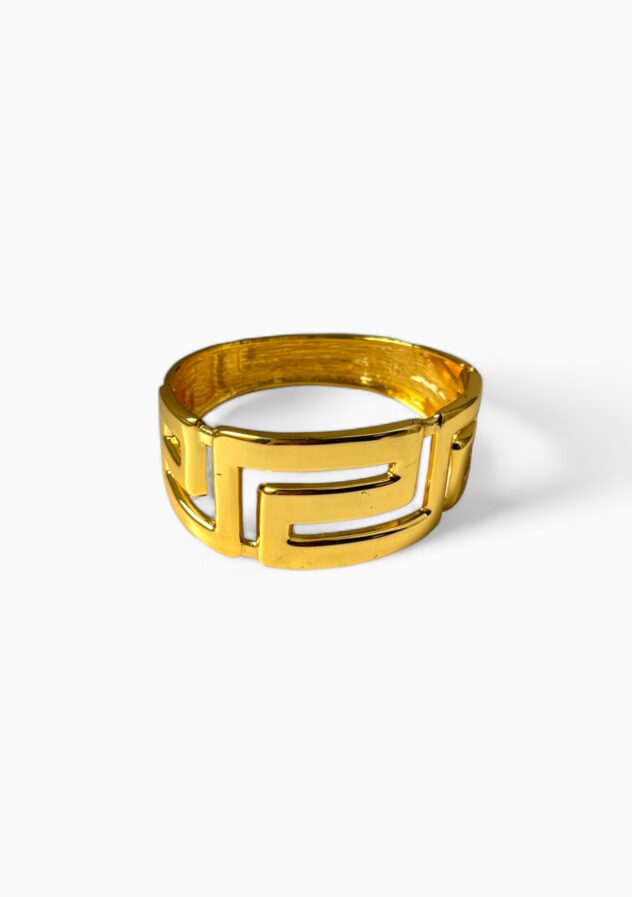 Givenchy Gold Geometric Cuff Bracelet - The Collectives Amsterdam - rent and buy secondhand and vintage designer clothes