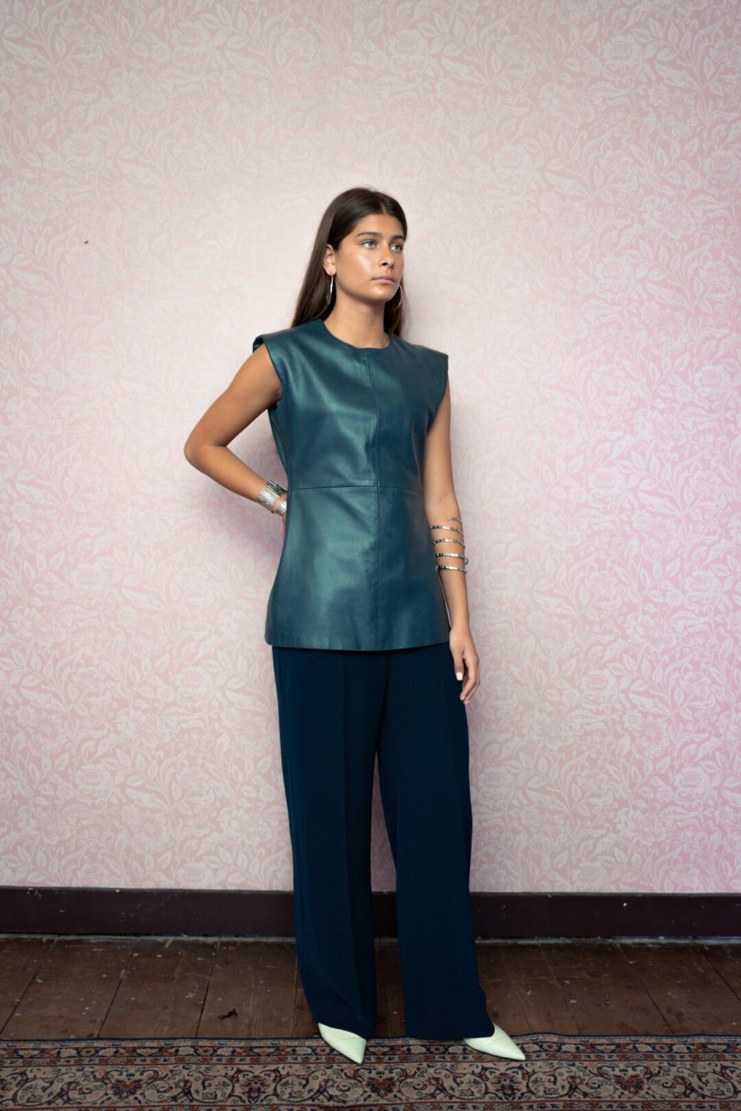 Leather Top - Blue
