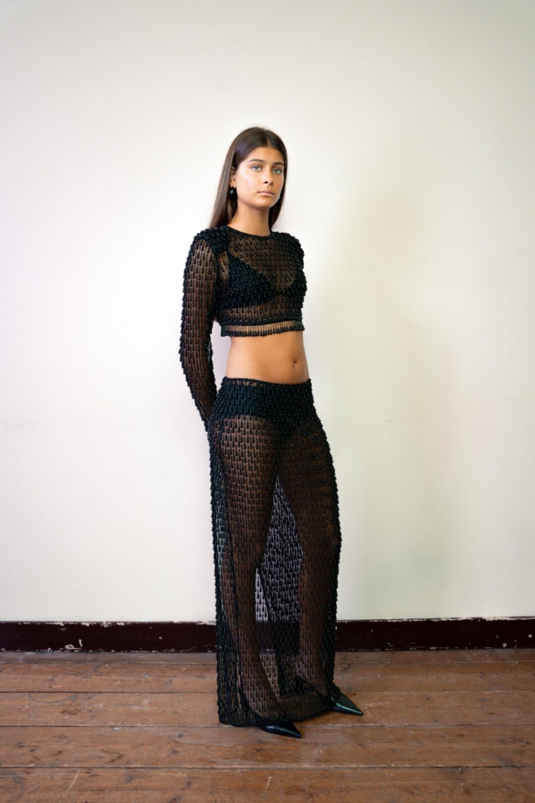 Hand Embroidered Skirt - Black