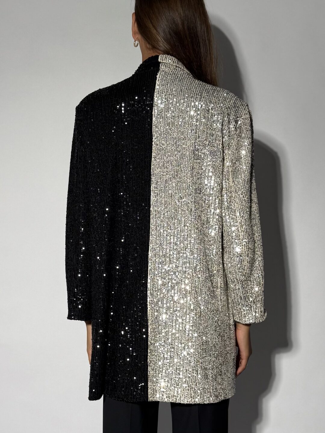Black & Silver Sequin Blazer - Image 3