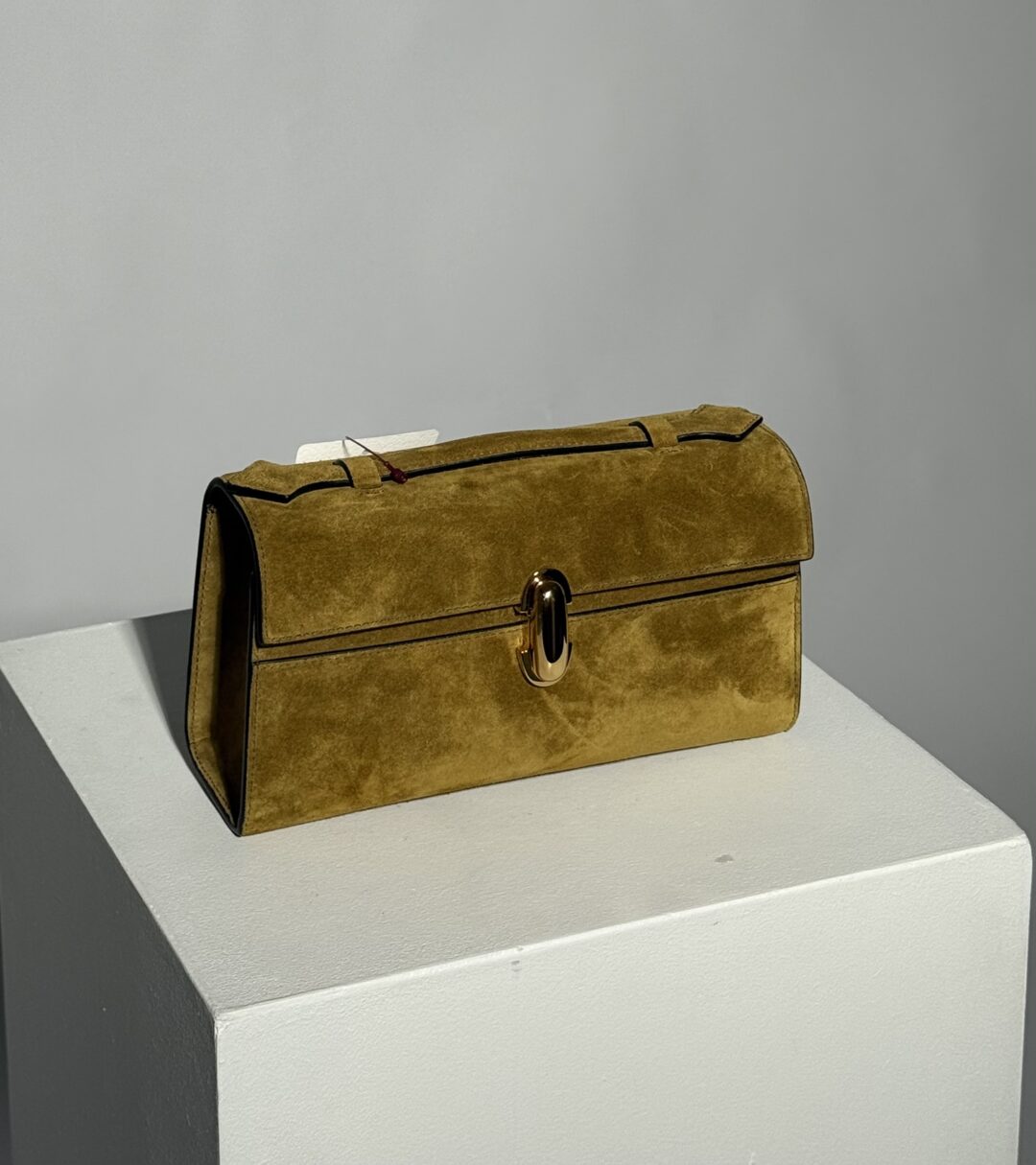 Hand bag with gold hardware